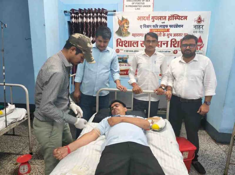 महाराणा प्रताप जयंती पर सायला में विशाल रक्तदान शिविर आयोजित