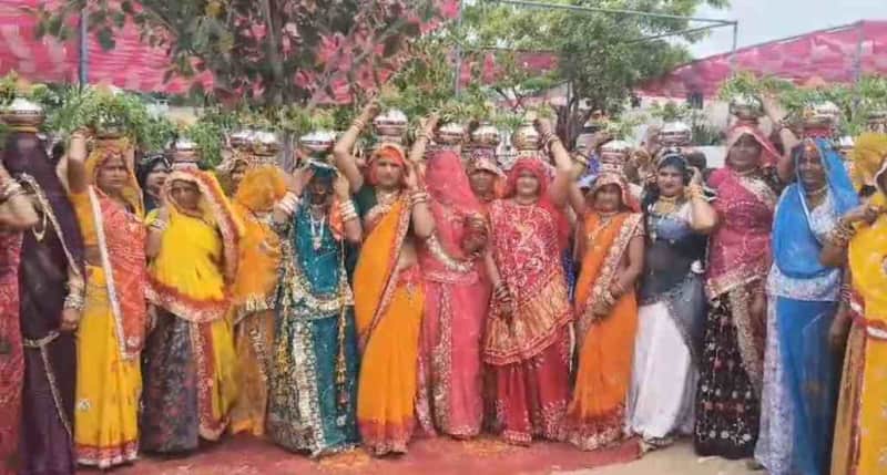 भव्य कलश यात्रा संग आशापुरा माताजी मूर्ति भ्रमण से गूंजा भैंसड़ा खुर्द