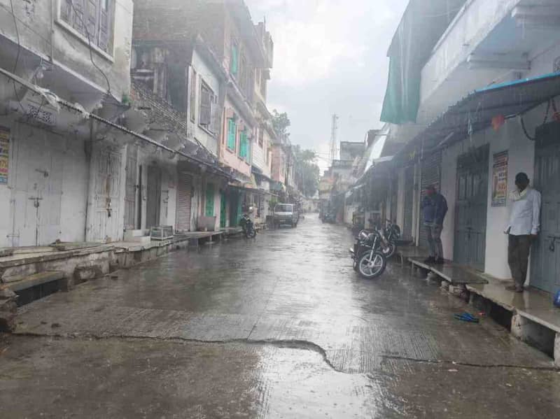 कानोड़ में झमाझम बारिश से मिली राहत, भीषण गर्मी से लोगों को राहत