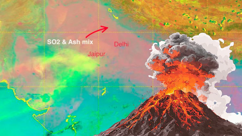 दिल्ली पर नया खतरा: इथियोपिया के ज्वालामुखी की राख पहुंची भारत