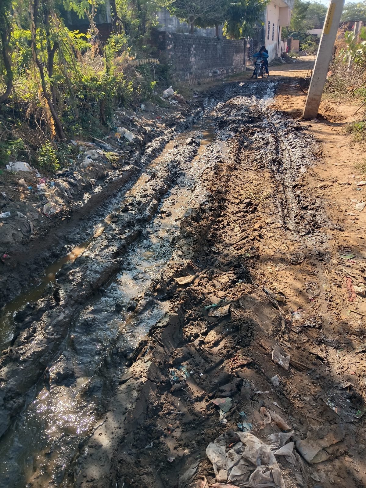 Niwai Road Problem 2025– शिवाजी कॉलोनी टीबा ढाणी में सड़क जर्जर, अतिक्रमण और गंदा पानी बन रहा बड़ी परेशानी