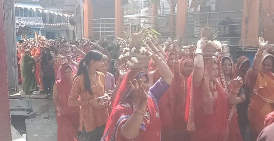 बकानी श्रीमद् भागवत कथा शुभारंभ 2026: महाशिवरात्रि पर मुक्तेश्वर महादेव मंदिर में भव्य जल कलश यात्रा के साथ पांचवीं कथा शुरू