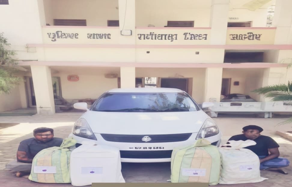 रानीवाड़ा पुलिस की बड़ी कार्रवाई: 384 पव्वे अवैध अंग्रेजी शराब जब्त, दो तस्कर गिरफ्तार, स्विफ्ट कार सीज